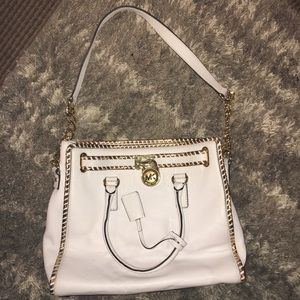 Michael Kors Large White Leather Tote